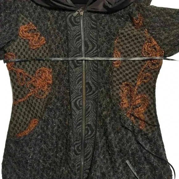 Nicole SABBATTINI lagenlook mixed media delicately soft sweater coat size large - Picture 3 of 10